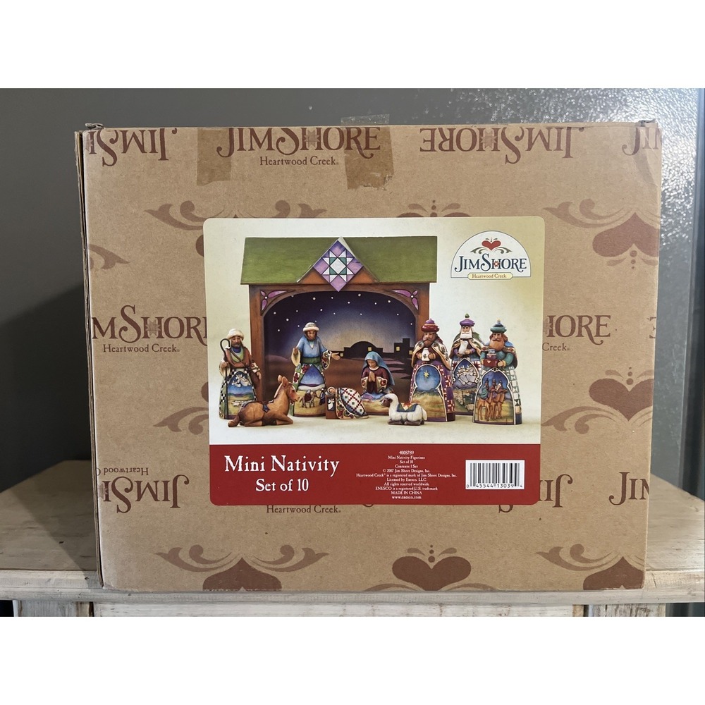 2007 Jim Shore Set of 10 Mini Nativity Figurines 4008789 Brand New In Box